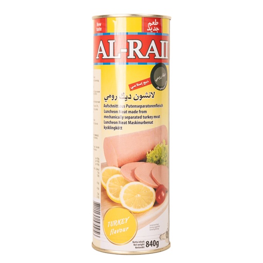 [860 Canned Poultry Luncheon (Al Raii, 840 gm, 12 Pieces) Luncheon Viande De Poulet (Al Raii, 840 gm, 12 Pièces) Luncheon Viande De Poulet (Al Raii, 840 gm, 12 Pieces)لحم دجاج معلب (الراعي, بلا, 840 غرام, 12 وحدة) ] لحم دجاج معلب (الراعي, بلا, 840 غرام, 12 وحدة)