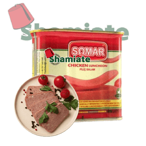 [3011 Canned Poultry Luncheon (Somar, 340 gm, 24 Pieces) Luncheon Viande De Poulet (Somar, 340 gm, 24 Pièces) Luncheon Viande De Poulet (Somar, 340 gm, 24 Pieces)لحم دجاج معلب (سومار, بلا, 340 غرام, 24 وحدة) ] Luncheon Viande De Poulet (Somar, 340 gm, 24 Pièces)