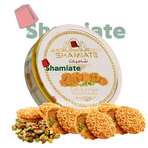 [4997 Oriental Pastry (Shamiate, Baraziq, 500 gm, 12 Pieces) Pâtisserie Orientale (Shamiate, Barazik, 500 gm, 12 Pièces) Patisserie Orientale (Shamiate, Barazik, 500 gm, 12 Pieces) حلويات سورية فاخرة (شاميات, برازق, 500 غرام, 12 وحدة) ]  حلويات سورية فاخرة (شاميات, برازق, 500 غرام, 12 وحدة)