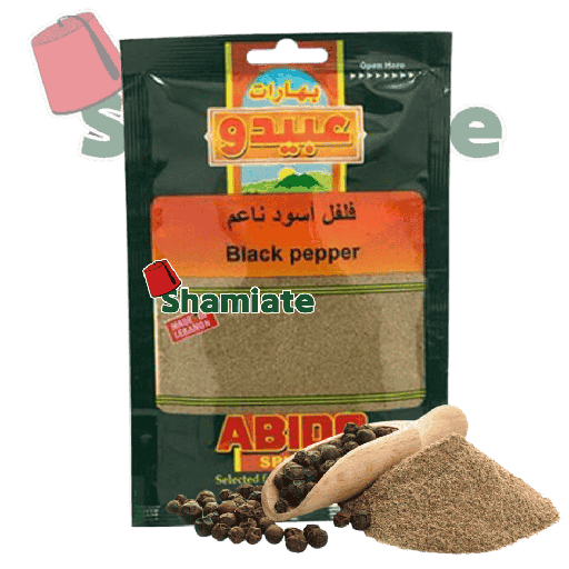 [5177 Ground Dark Pepper (Abido, 50 gm, 10 Pieces) Poivre Noir Moulu (Abido, 50 gm, 10 Pièces) Poivre Noir Moulu (Abido, 50 gm, 10 Pieces)فلفل أسود مطحون (عبيدو, بلا, 50 غرام, 10 وحدات) ] فلفل أسود مطحون (عبيدو, بلا, 50 غرام, 10 وحدات)