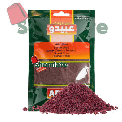 [5179 Ground Sumac (Abido, 50 gm, 10 Pieces) Sumac Moulu (Abido, 50 gm, 10 Pièces) Sumac Moulu (Abido, 50 gm, 10 Pieces)سماق ناعم (عبيدو, بلا, 50 غرام, 10 وحدات) ] Ground Sumac (Abido, 50 gm, 10 Pieces)