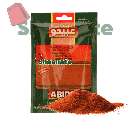 [5193 Paprika Spices (Abido, 50 gm, 10 Pieces) Épices Paprika (Abido, 50 gm, 10 Pièces) Epices Paprika (Abido, 50 gm, 10 Pieces)بهار بابريكا -فليفلة حلوة (عبيدو, بلا, 50 غرام, 10 وحدات) ] بهار بابريكا -فليفلة حلوة (عبيدو, بلا, 50 غرام, 10 وحدات)