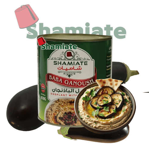 [5551 Eggplant Caviar (Shamiate, 850 gm, 12 Pieces) Caviar D’aubergine (Baba Ghanouj) (Shamiate, 850 gm, 12 Pièces) Caviar D'aubergine (Baba Ghanouj) (Shamiate, 850 gm, 12 Pieces)بابا غنوج (شاميات, بلا, 850 غرام, 12 وحدة) ] بابا غنوج (شاميات, بلا, 850 غرام, 12 وحدة)