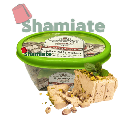 [5559 Halawa (Shamiate, Pistachio, 750 gm, 12 Pieces) Halawa (Shamiate, Pistache, 750 gm, 12 Pièces) Halawa (Shamiate, Pistache, 750 gm, 12 Pieces)حلاوة (شاميات, فستق, 750 غرام, 12 وحدة) ] Halawa (Shamiate, Pistachio, 750 gm, 12 Pieces)